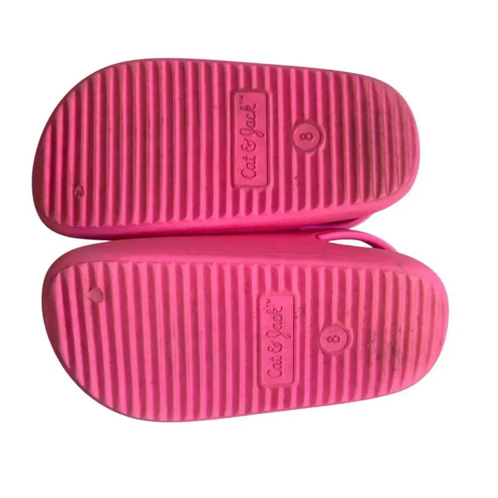 Cat & Jack Hot Pink Slide Sandals Toddler Size 8 Shoes